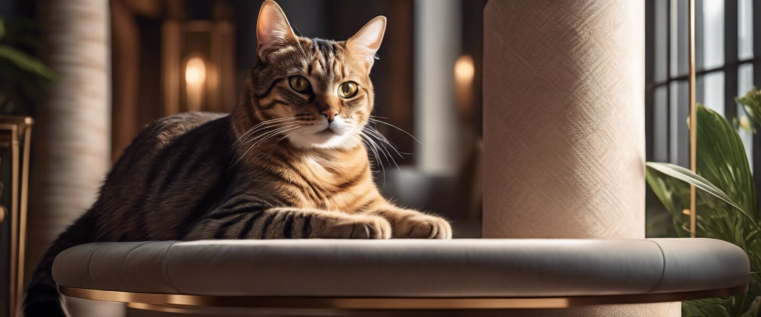 Cat enjoying an elegant tower