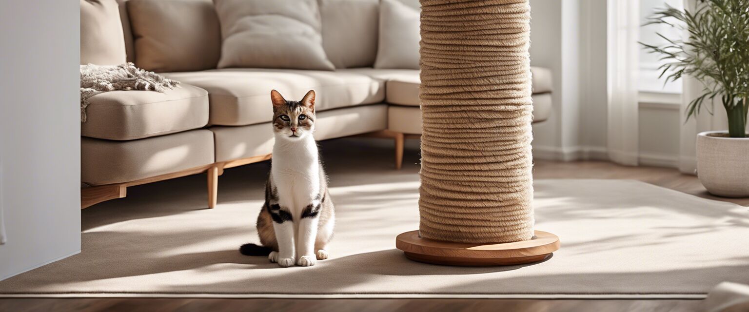 elegant modern scratching post